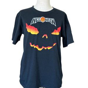 Vintage Rock & Death Tee - Size Large - Embroidered Halloween T-Shirt